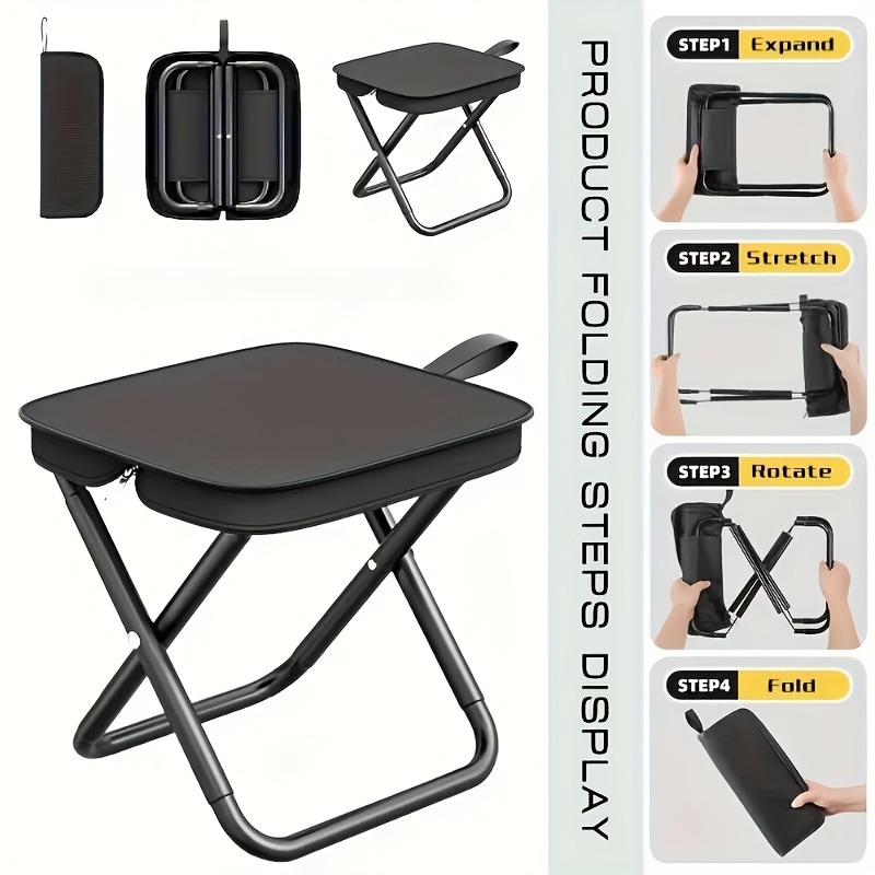 Outdoor Furniture European - Lightweight Compact Folding Camping Stool Portable