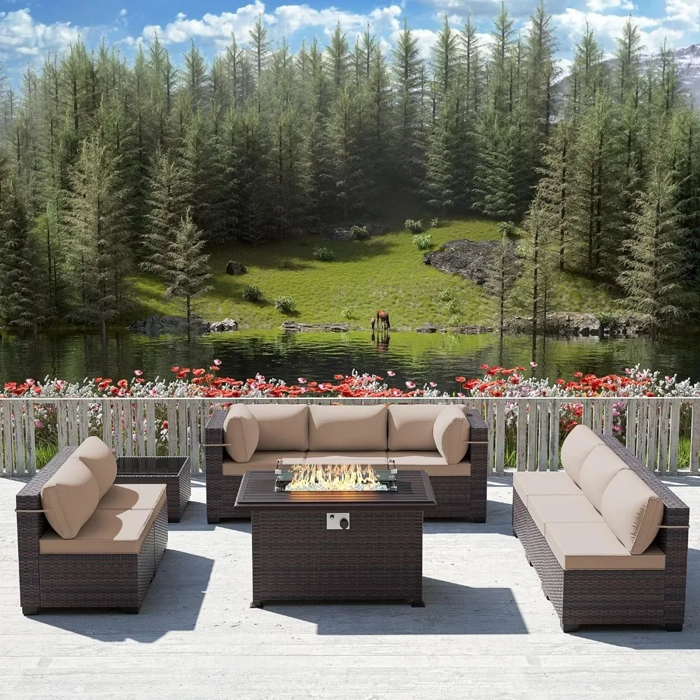Outdoor Furniture Set With Fire Pit - -Patio Furniture Set With Propane Fire