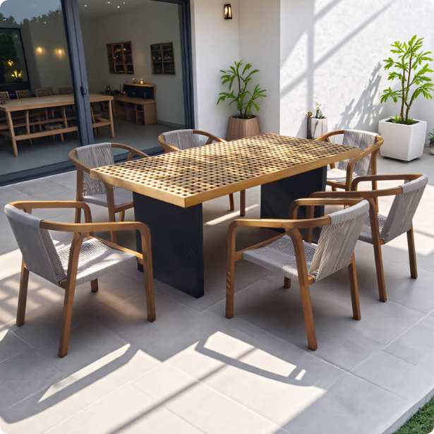 Outdoor Furniture Teak Wood - Outdoor Teak Wood Table Chair Set