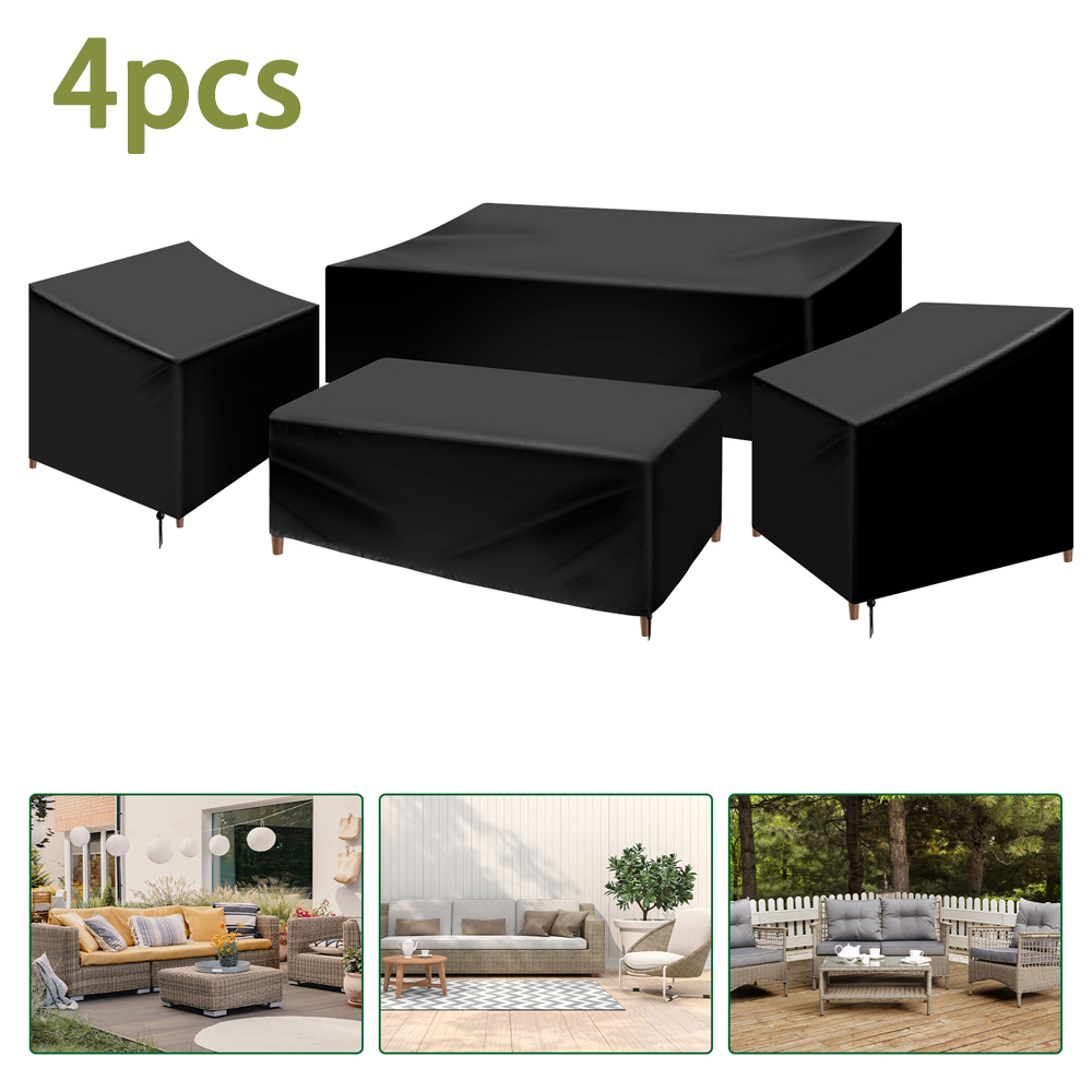 Outdoor Furniture Weatherproof - 4Pcs Patio Furniture Cover Set Heavy