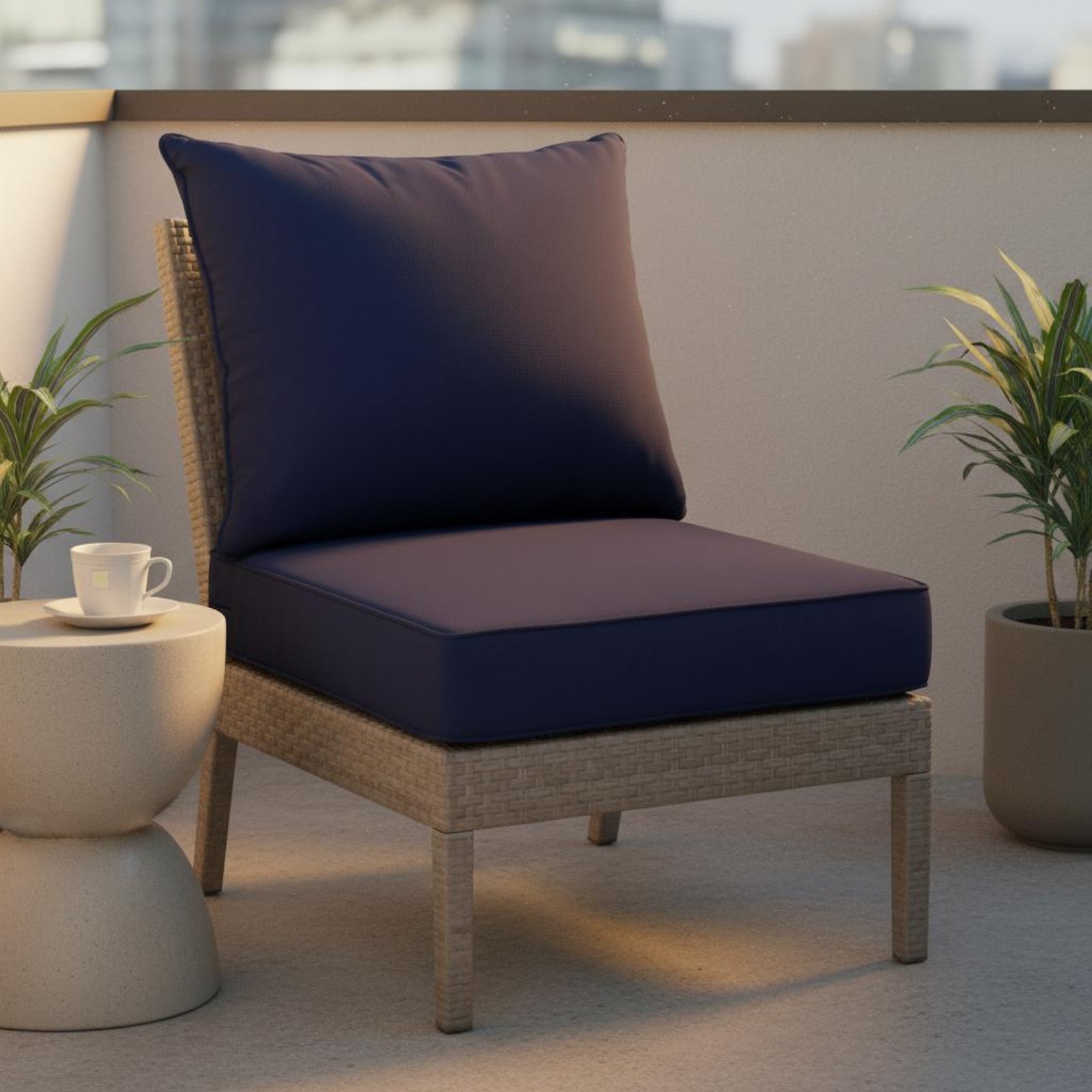 Outdoor Furniture Pads - Patio Chair Pad Hidden Closure Patio