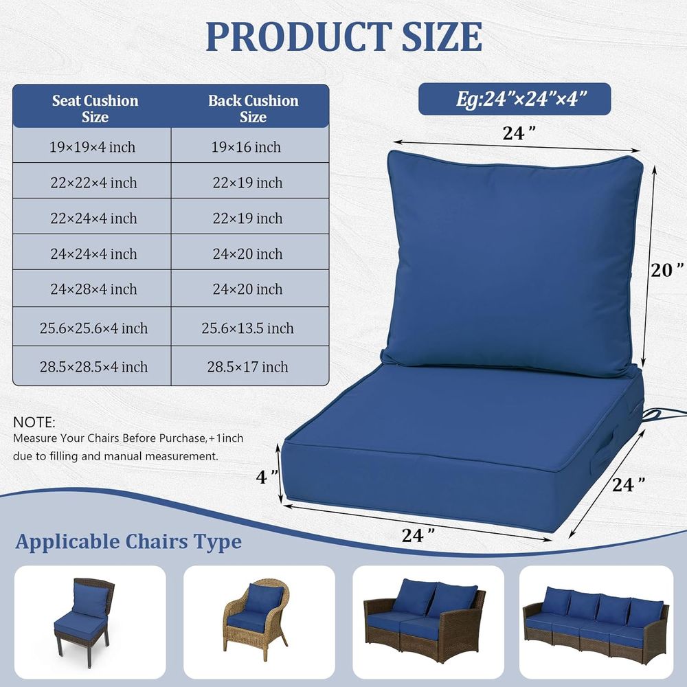 24x24 Outdoor Deep Seat Cushio - огляд і ціна Outdoor Furniture Patio