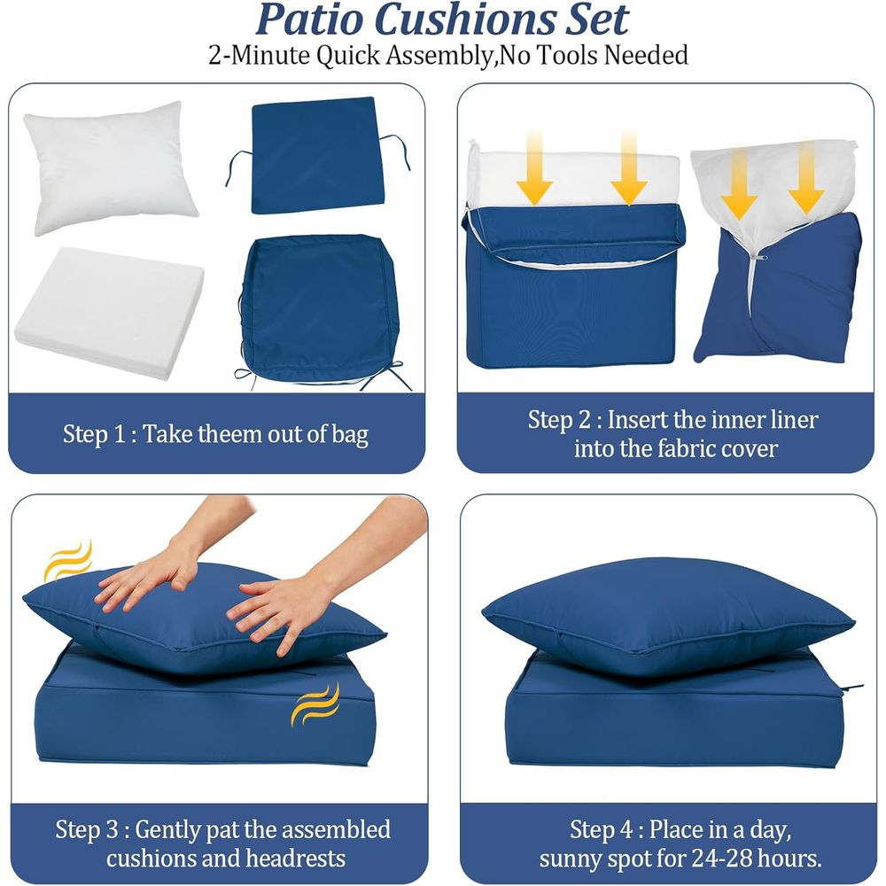 24x24 Outdoor Deep Seat Cushio - огляд і ціна Outdoor Furniture Patio