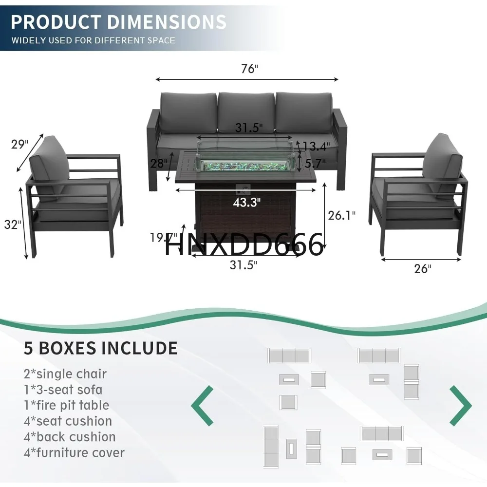 Patio Furniture Set with Fire  - огляд і ціна Outdoor Furniture Set With Fire Pit