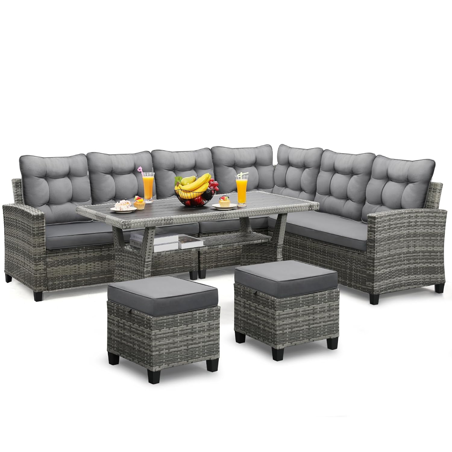 6 Piece Patio Furniture Set, D - огляд і ціна Outdoor Furniture Ideas