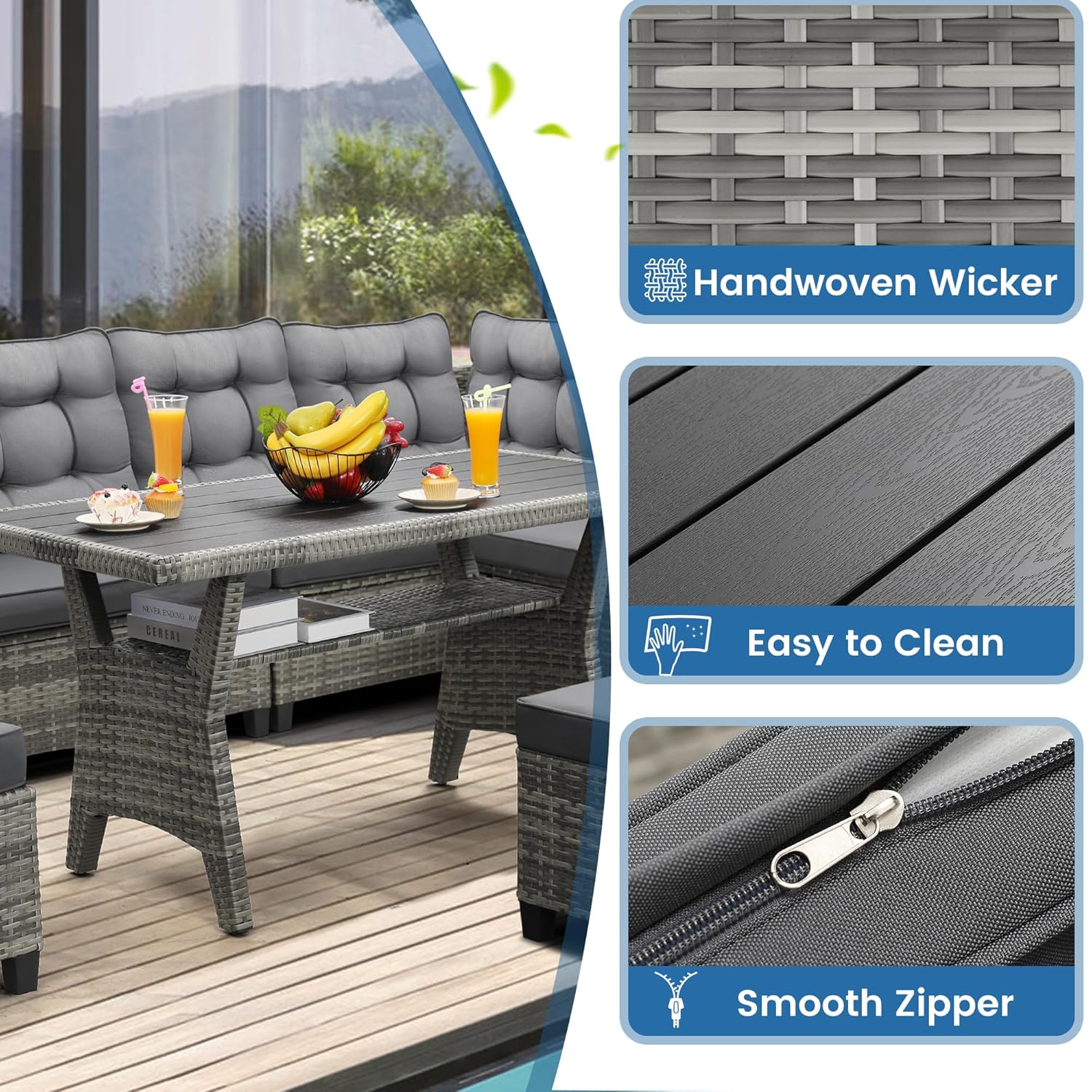 6 Piece Patio Furniture Set, D - огляд і ціна Outdoor Furniture Ideas