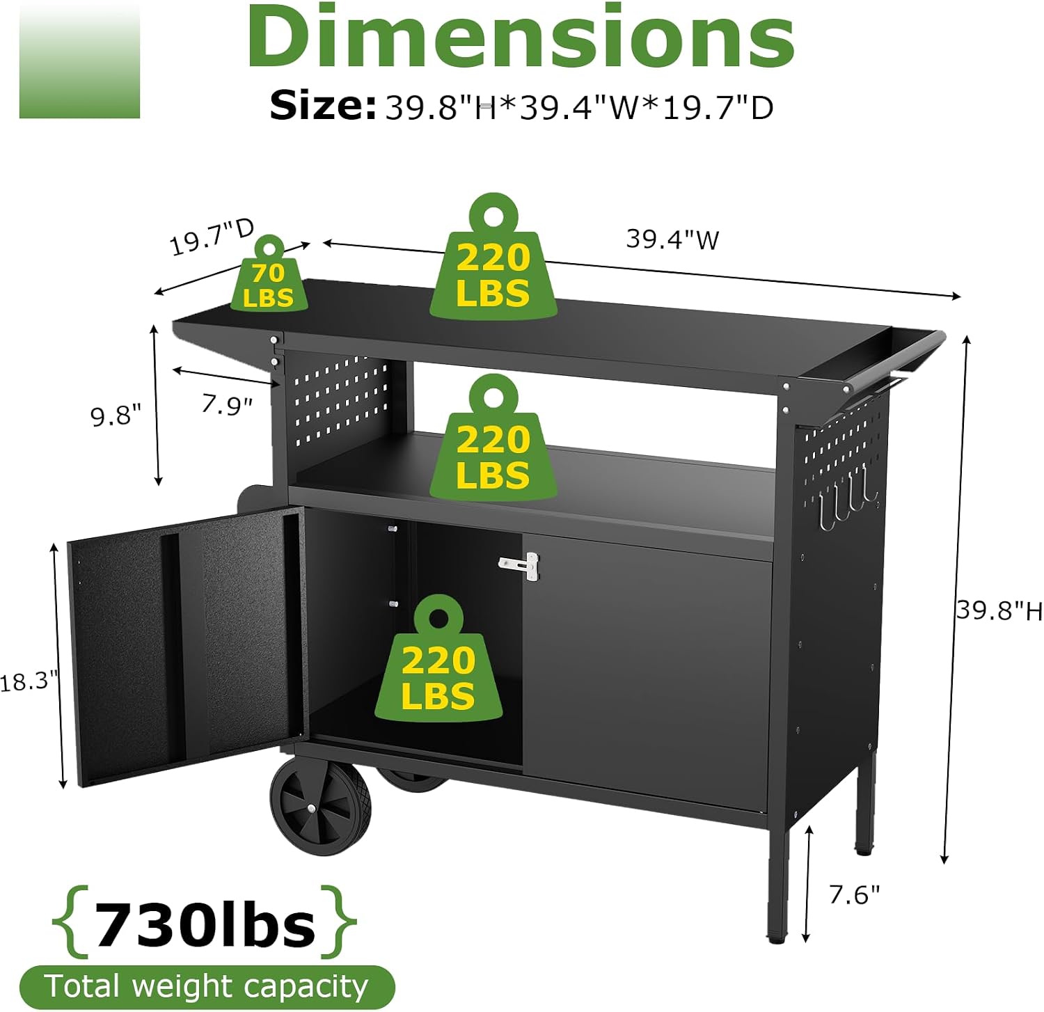 Outdoor Grill Cart Table With  - огляд і ціна Outdoor Furniture European