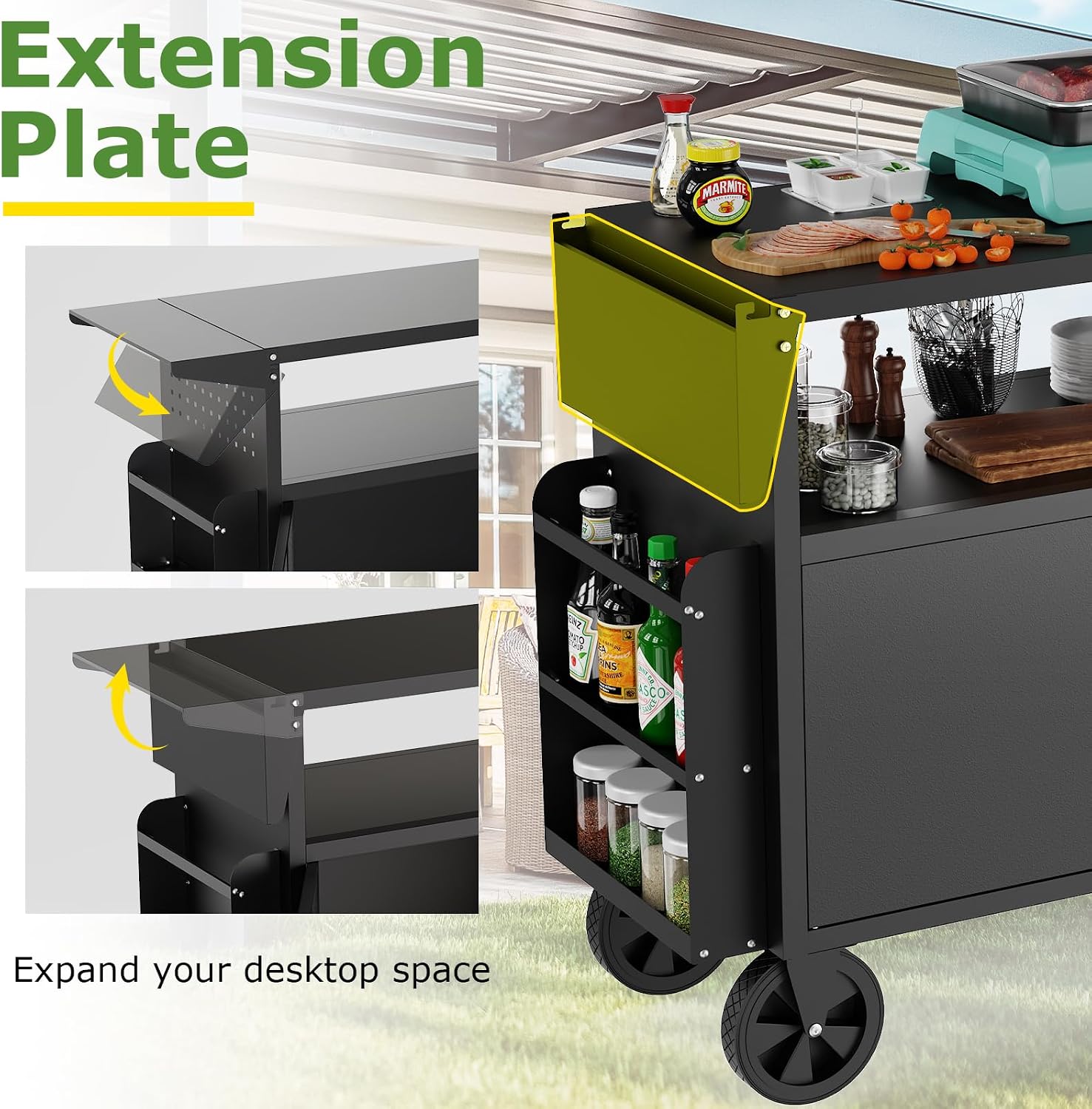 Outdoor Grill Cart Table With  - огляд і ціна Outdoor Furniture European
