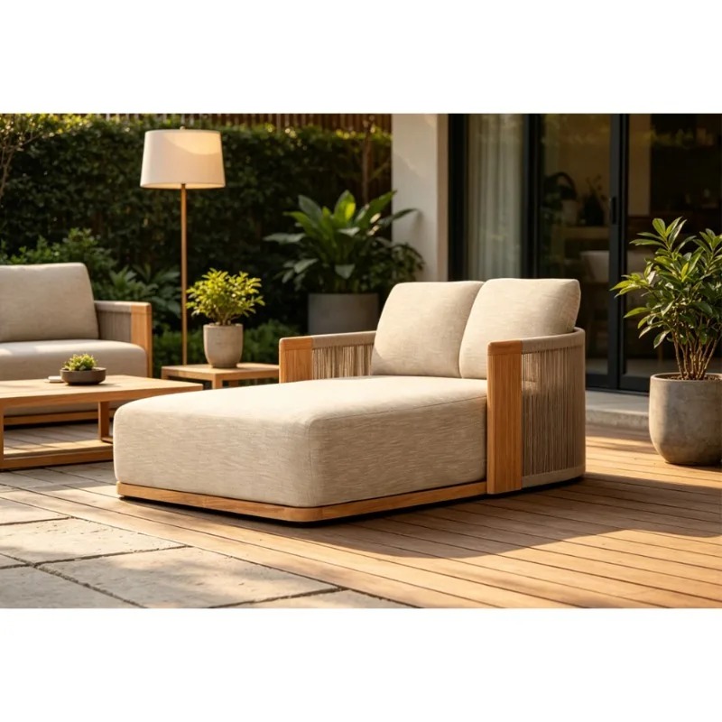 Patio Teak Chaise Lounge Daybe - огляд і ціна Outdoor Furniture Teak Wood
