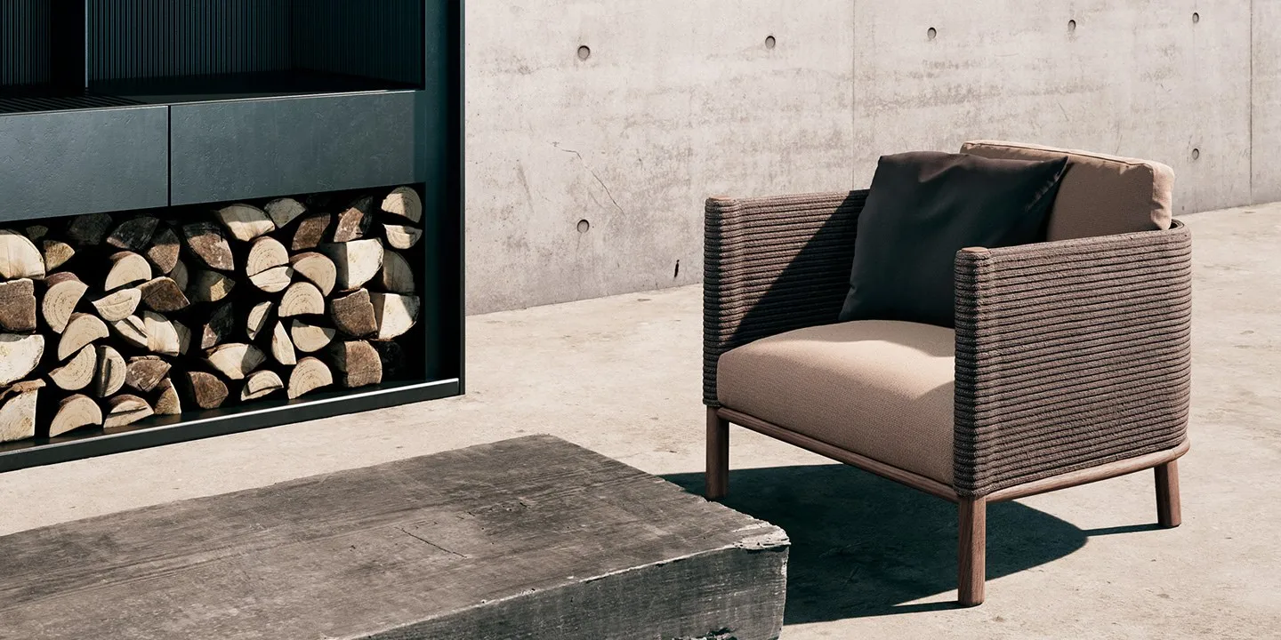 Teak Wood Frame Rope Weaving Q - огляд і ціна Outdoor Furniture Teak Wood