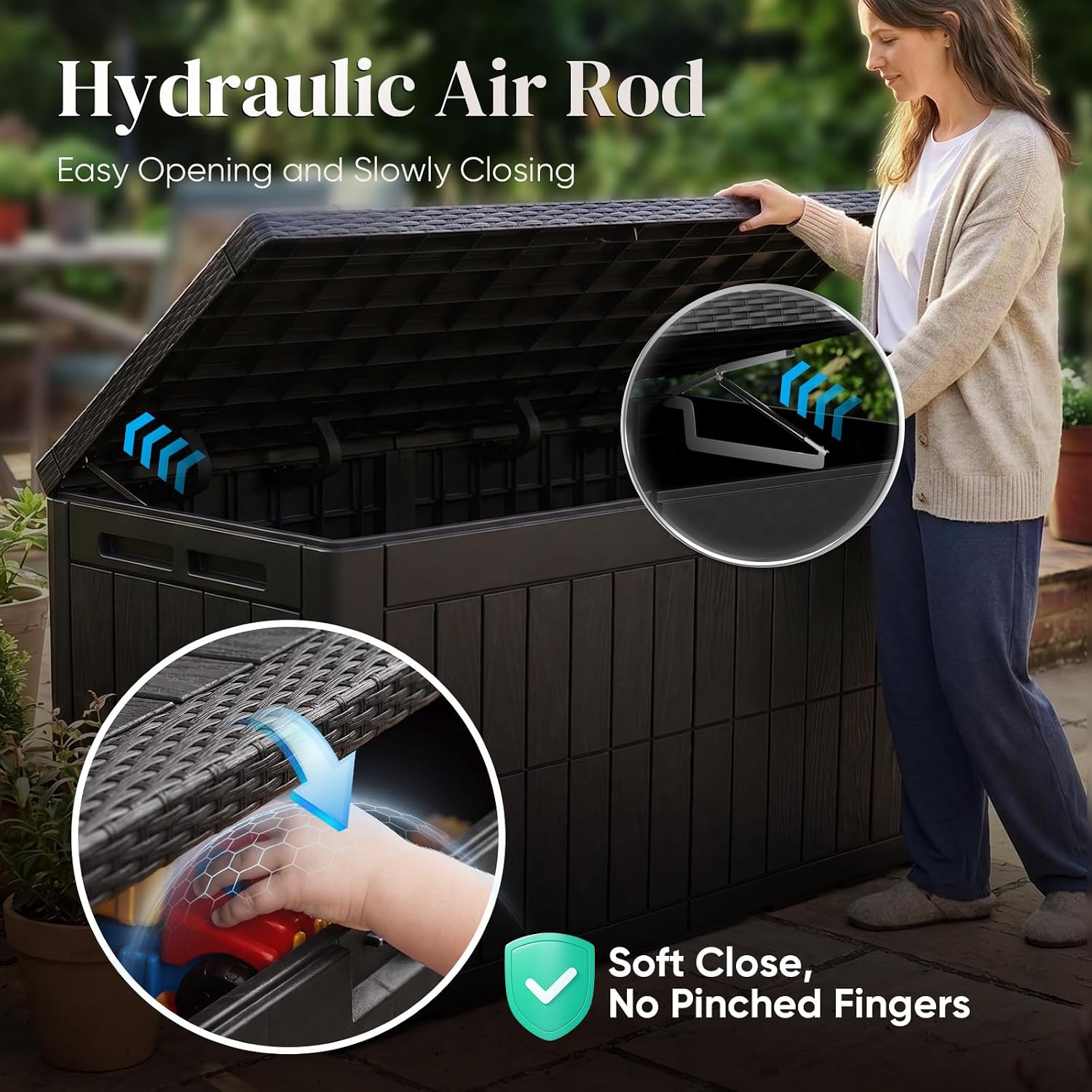 120 Gallon Resin Deck Box, Wea - огляд і ціна Outdoor Furniture Weatherproof