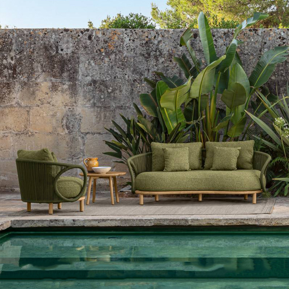 Outdoor rattan sofa teak garde - огляд і ціна Outdoor Furniture Teak Wood