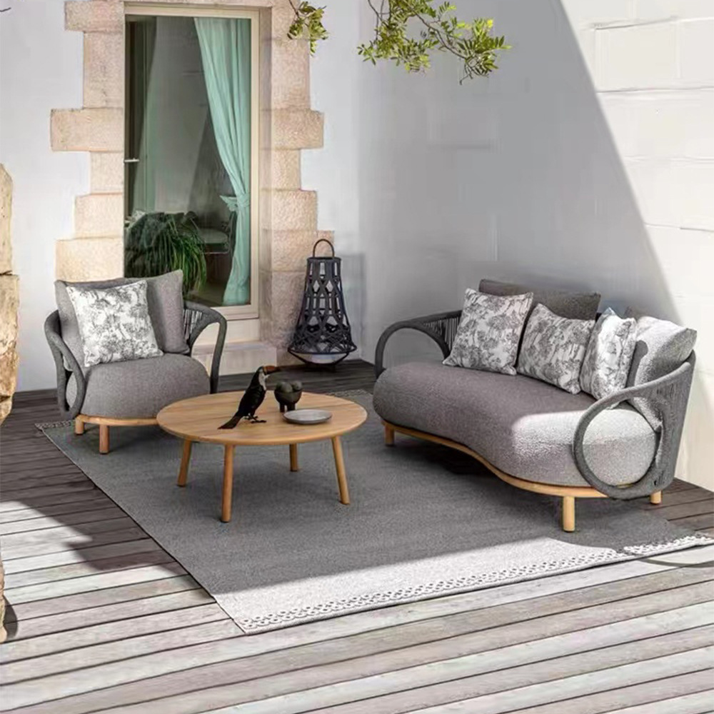 Outdoor rattan sofa teak garde - огляд і ціна Outdoor Furniture Teak Wood