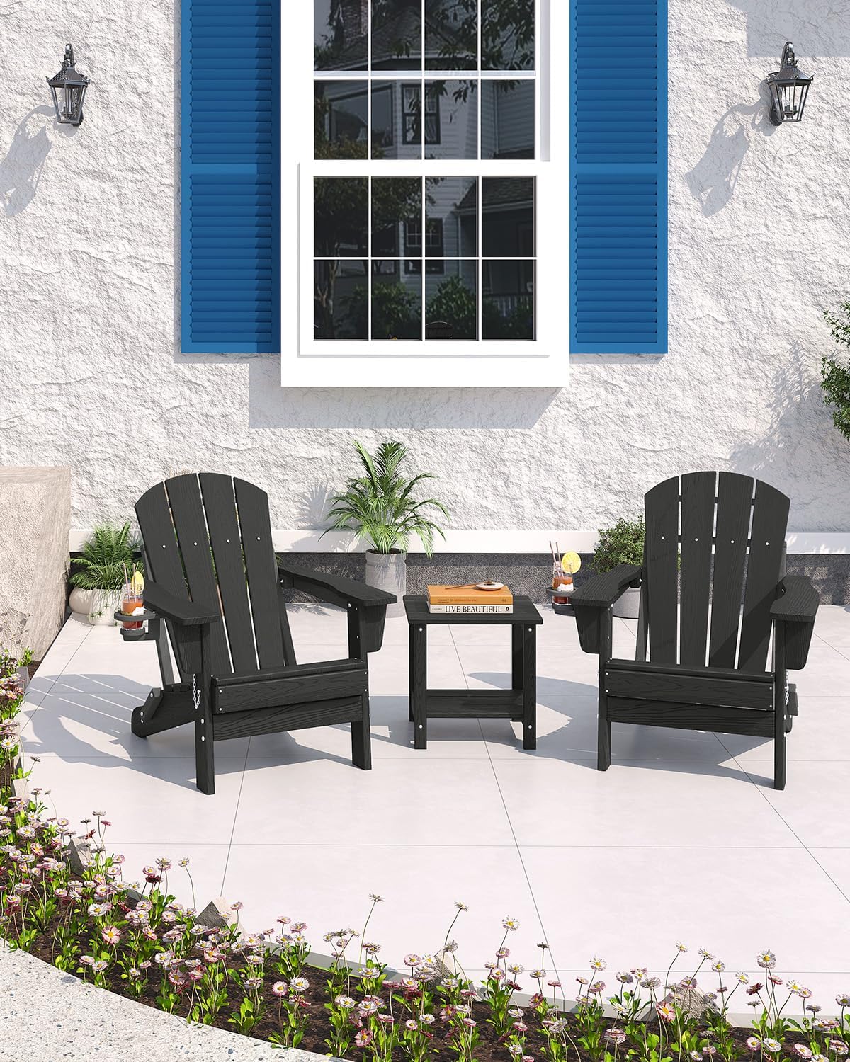 Folding Adirondack Chair HDPE  - огляд і ціна Outdoor Furniture And Fire Pit