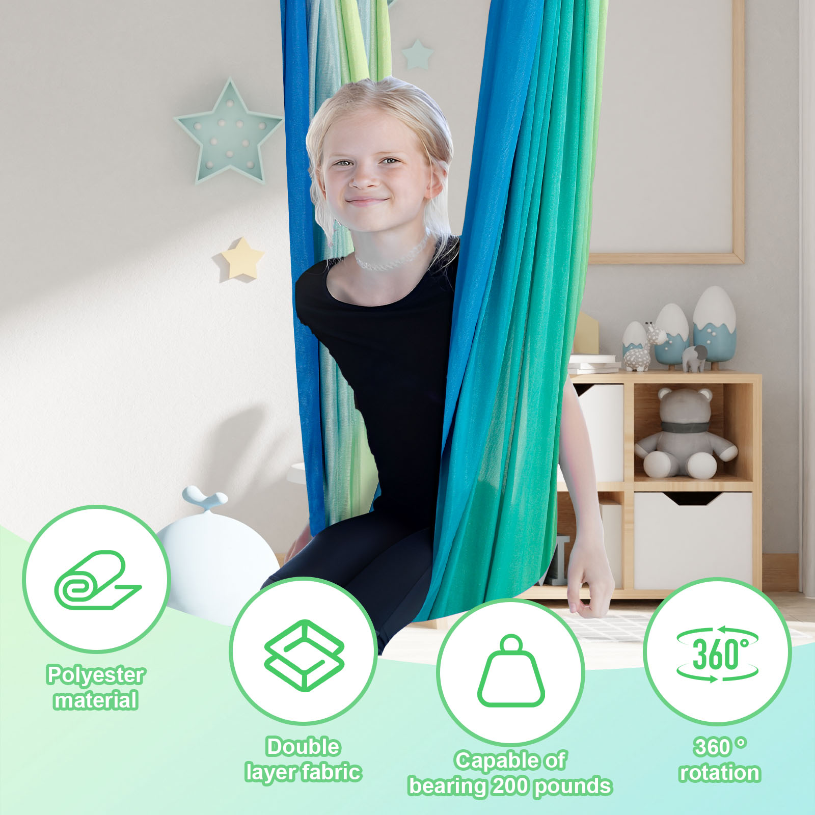 Kids Sensory Swings Double Lay - огляд і ціна Outdoor Furniture Kids