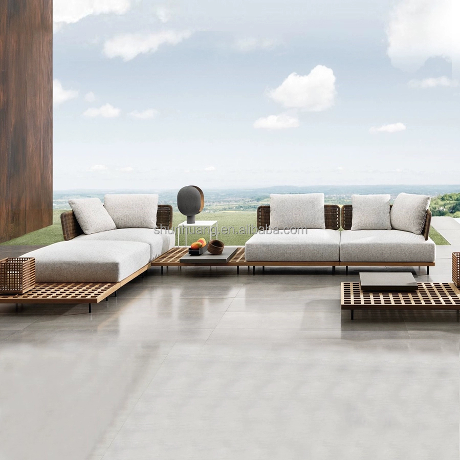 Modern Garden Sofa Set Outdoor - огляд і ціна Outdoor Furniture Teak Wood