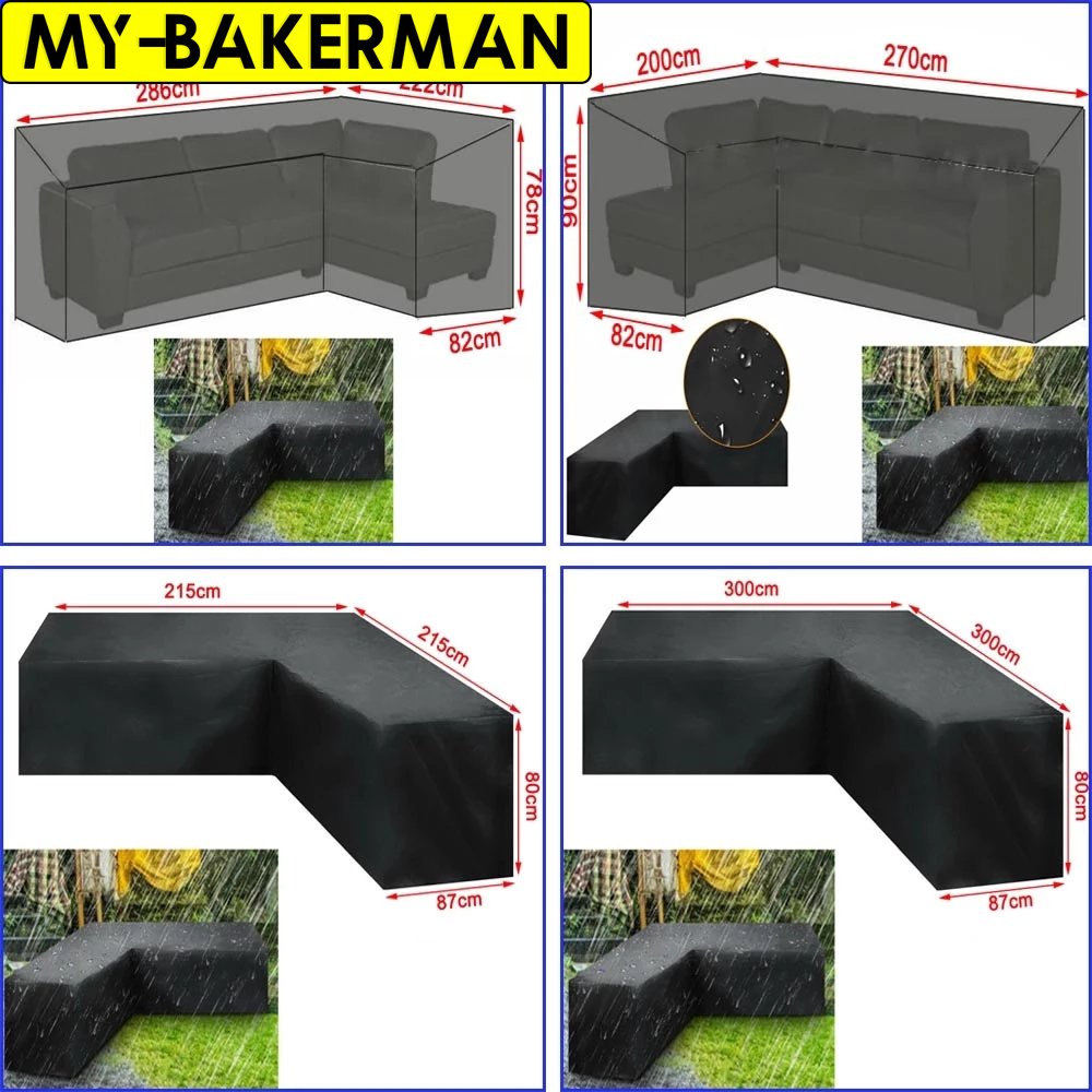 L Shape Furniture Waterproof C - огляд і ціна Outdoor Furniture Black