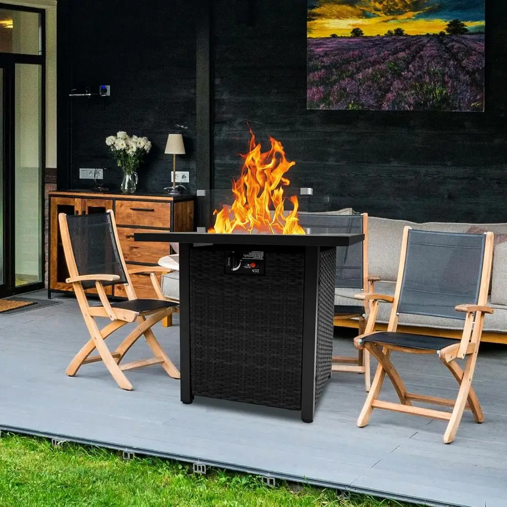Wicker Outdoor Patio Furniture - огляд і ціна Outdoor Furniture Set With Fire Pit