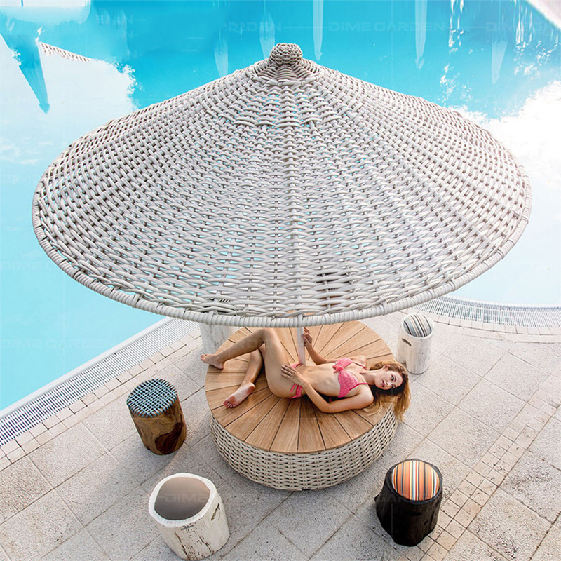 Modern Outdoor Rattan Umbrella - огляд і ціна Outdoor Furniture Ideas