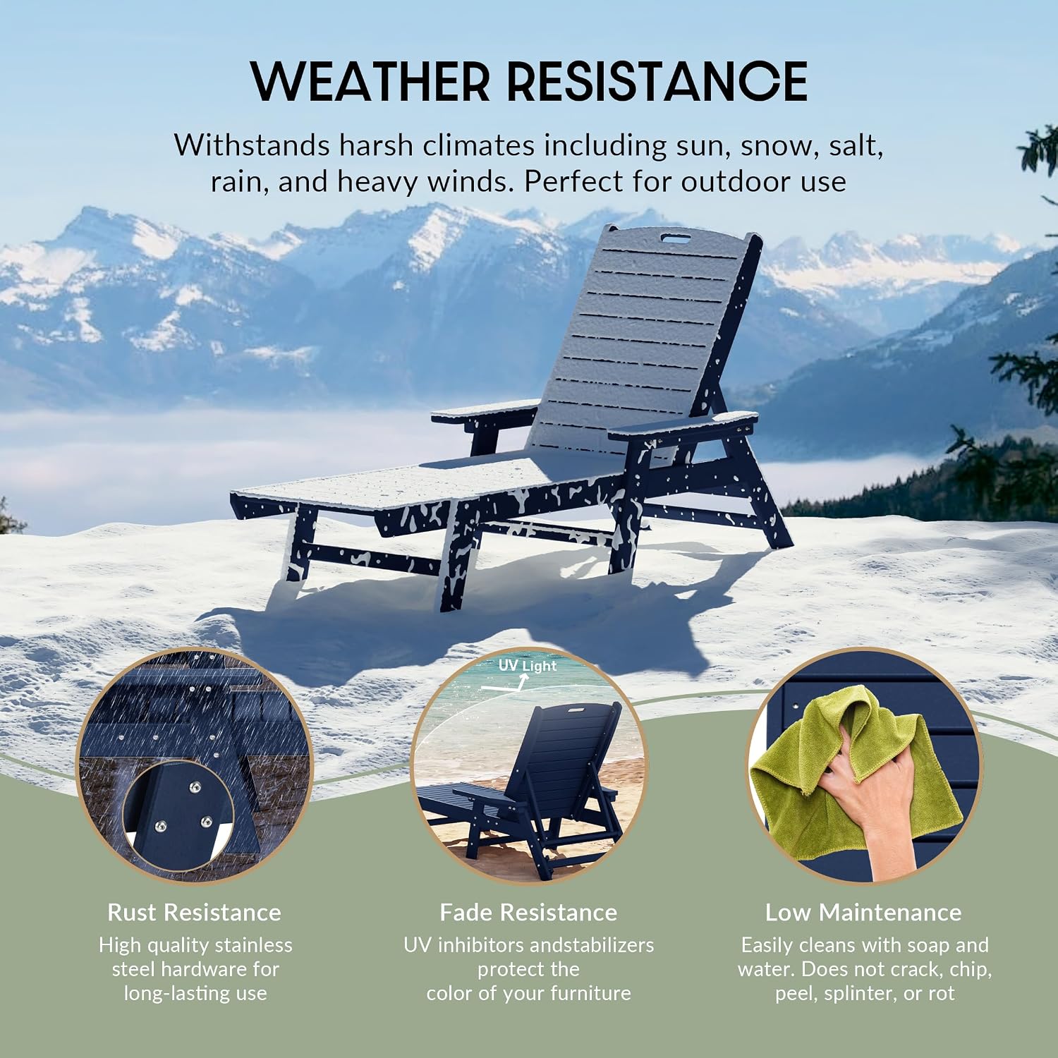Malibu Poly Reclining Chaise L - огляд і ціна Outdoor Furniture Lounge Set