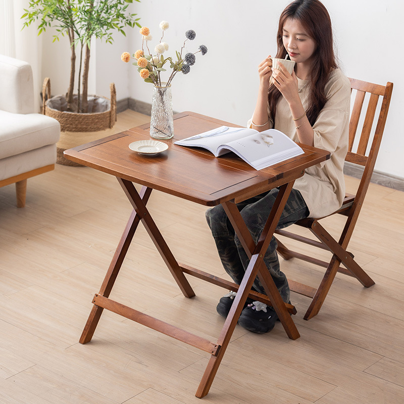 Small household solid wood din - огляд і ціна Outdoor Furniture Exhibition