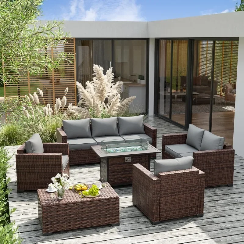 A Furniture Set with Fire Pit  - огляд і ціна Outdoor Furniture Set With Fire Pit