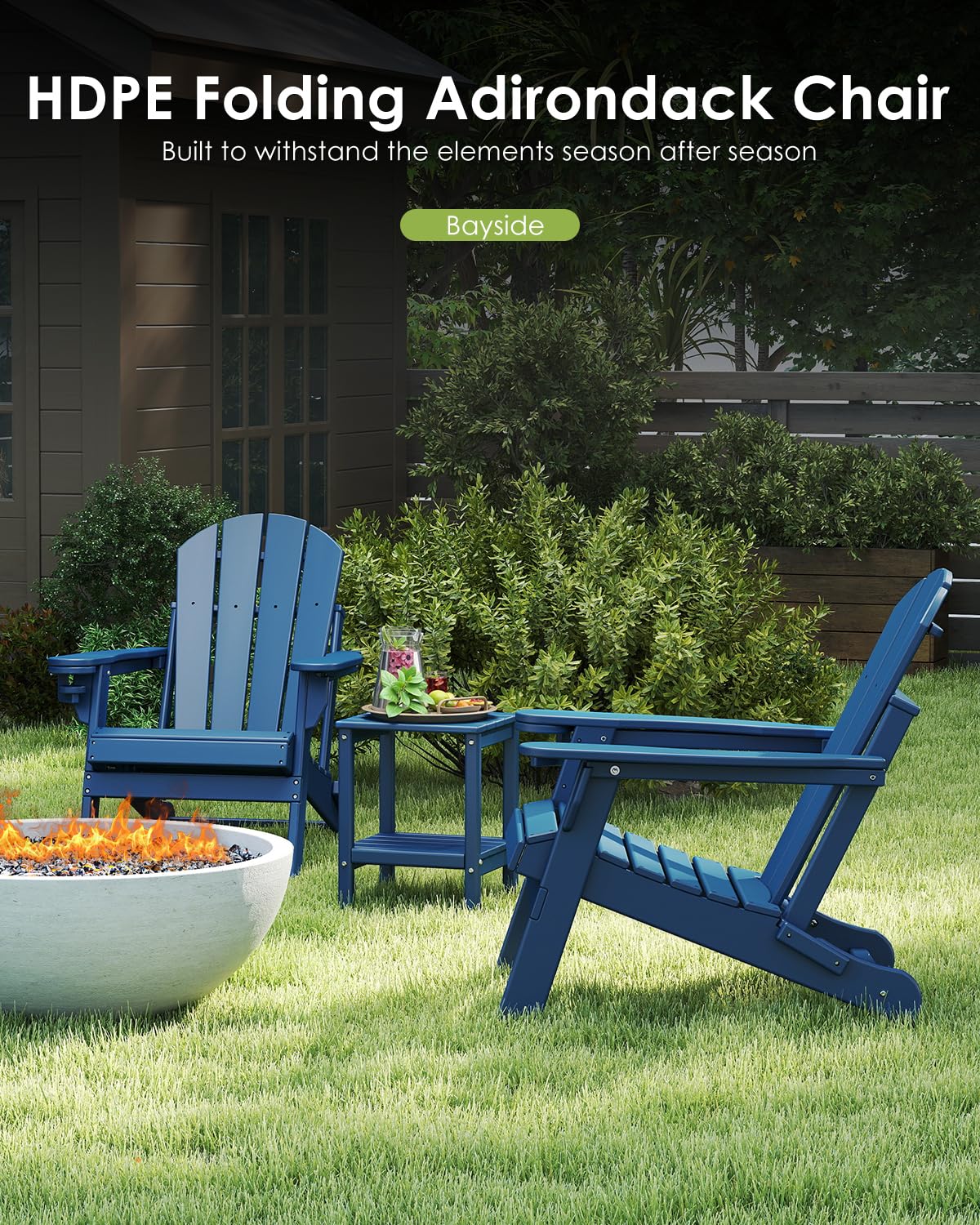 Chair Set 2, Folding All Weath - огляд і ціна Outdoor Furniture And Fire Pit