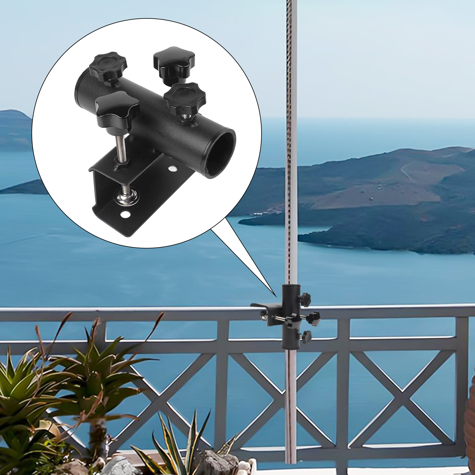 Balcony Umbrella Holder Clamp  - огляд і ціна Outdoor Furniture Ideas