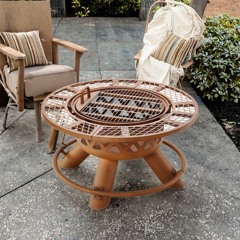 2026 Modern Outdoor Steel Char - огляд і ціна Outdoor Furniture Set With Fire Pit