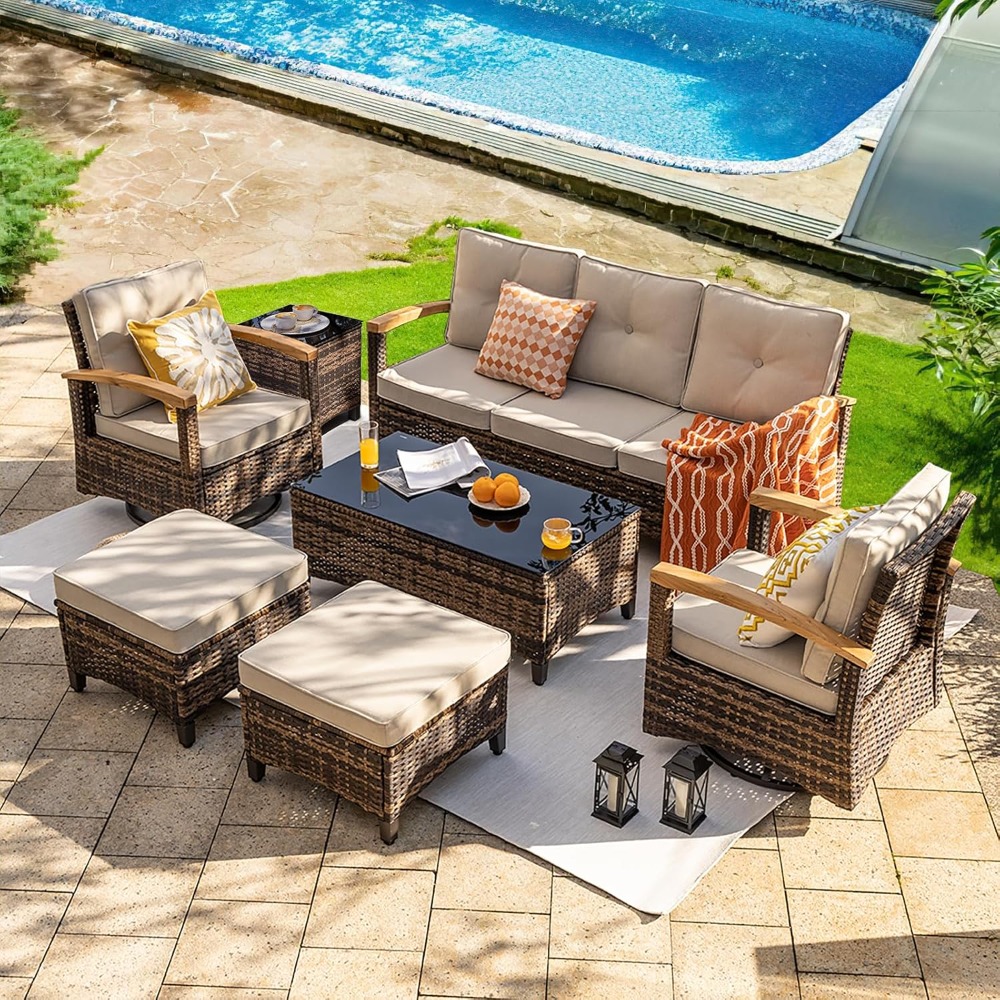 7 Pieces Patio Furniture Sets, - огляд і ціна Outdoor Furniture Material