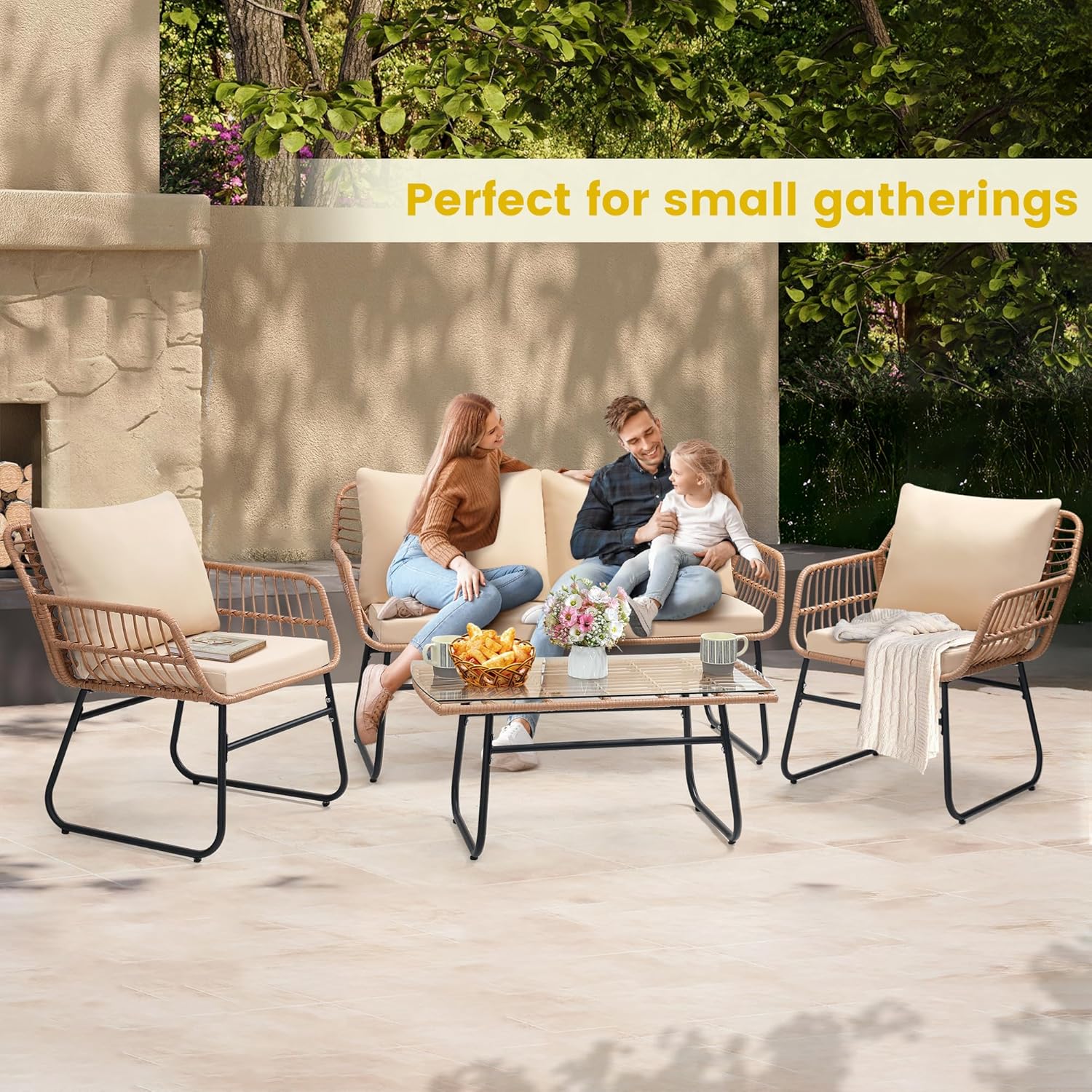 4 Piece Patio Bistro Outdoor F - огляд і ціна Outdoor Furniture Ideas