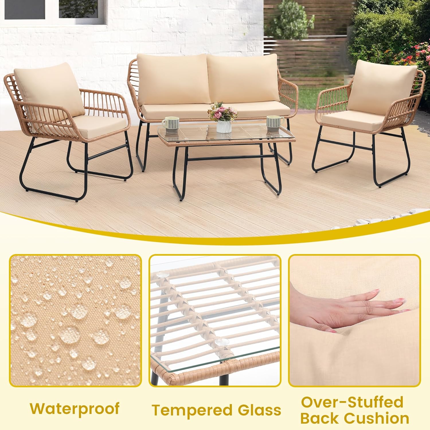 4 Piece Patio Bistro Outdoor F - огляд і ціна Outdoor Furniture Ideas