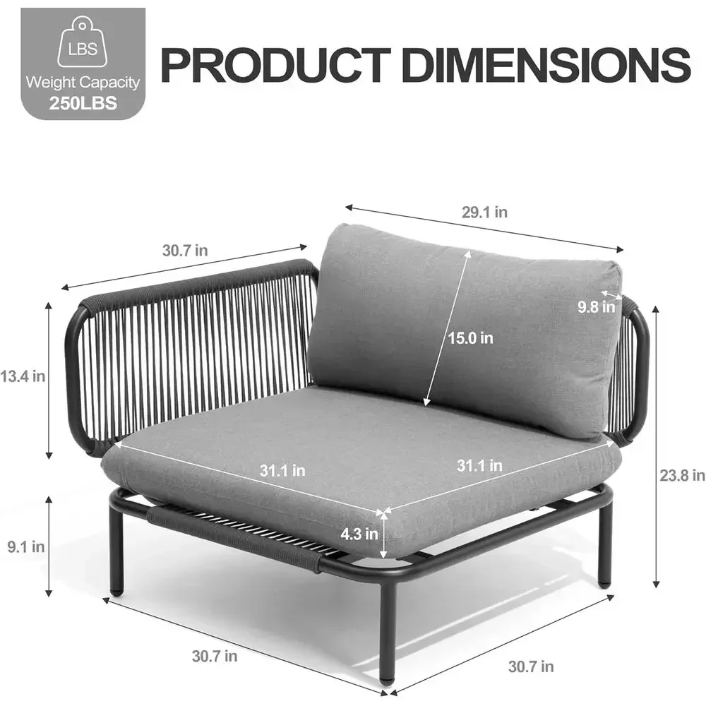 4-Piece Outdoor Sectional Sofa - огляд і ціна Outdoor Furniture Weatherproof