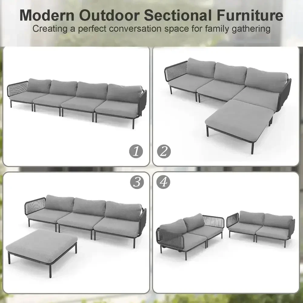 4-Piece Outdoor Sectional Sofa - огляд і ціна Outdoor Furniture Weatherproof