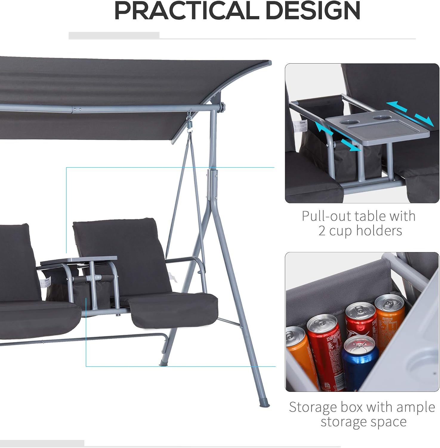 Outdoor 2 Person Porch Swing W - огляд і ціна Outdoor Furniture Patio
