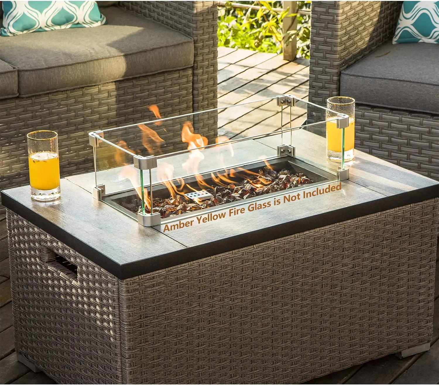 -Outdoor Furniture 5-Piece Wic - огляд і ціна Outdoor Furniture Set With Fire Pit