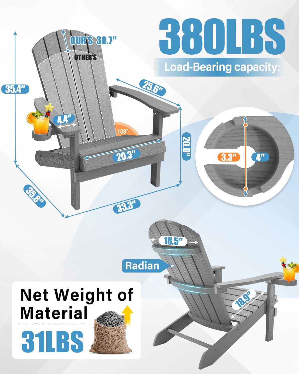 Weather Resistant Adirondack C - огляд і ціна Outdoor Furniture Set With Fire Pit