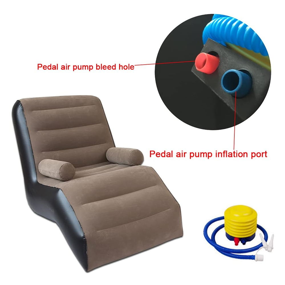 Folding Lazy Sofa,Inflatable L - огляд і ціна Outdoor Furniture Lounge Set