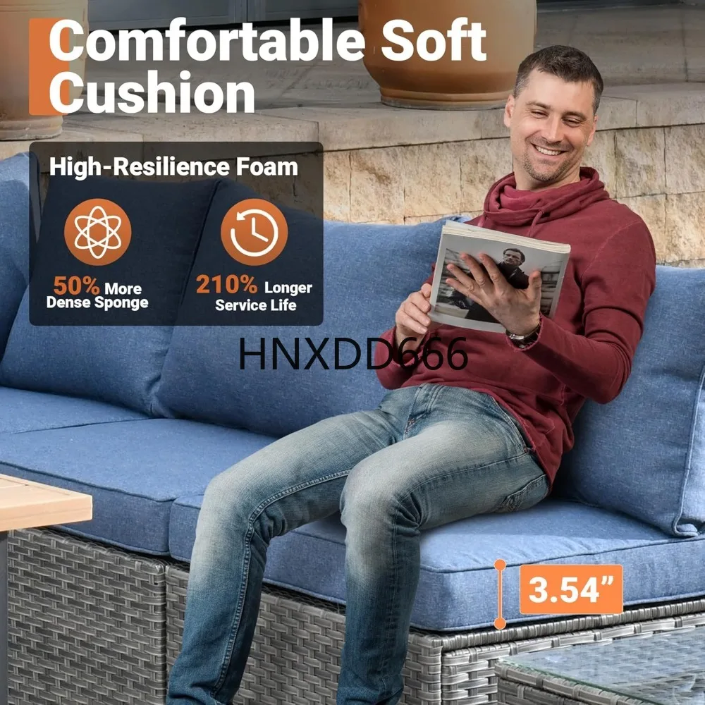 Outdoor 8 Piece Patio Furnitur - огляд і ціна Outdoor Furniture Set With Fire Pit
