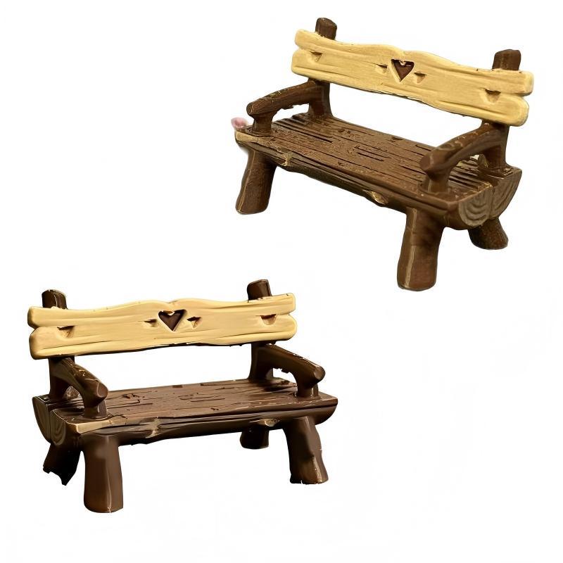 2Pcs 1/12 Miniature Bench Doll - огляд і ціна Outdoor Furniture Material