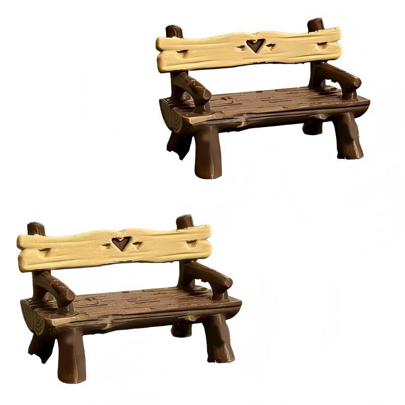 2Pcs 1/12 Miniature Bench Doll - огляд і ціна Outdoor Furniture Material