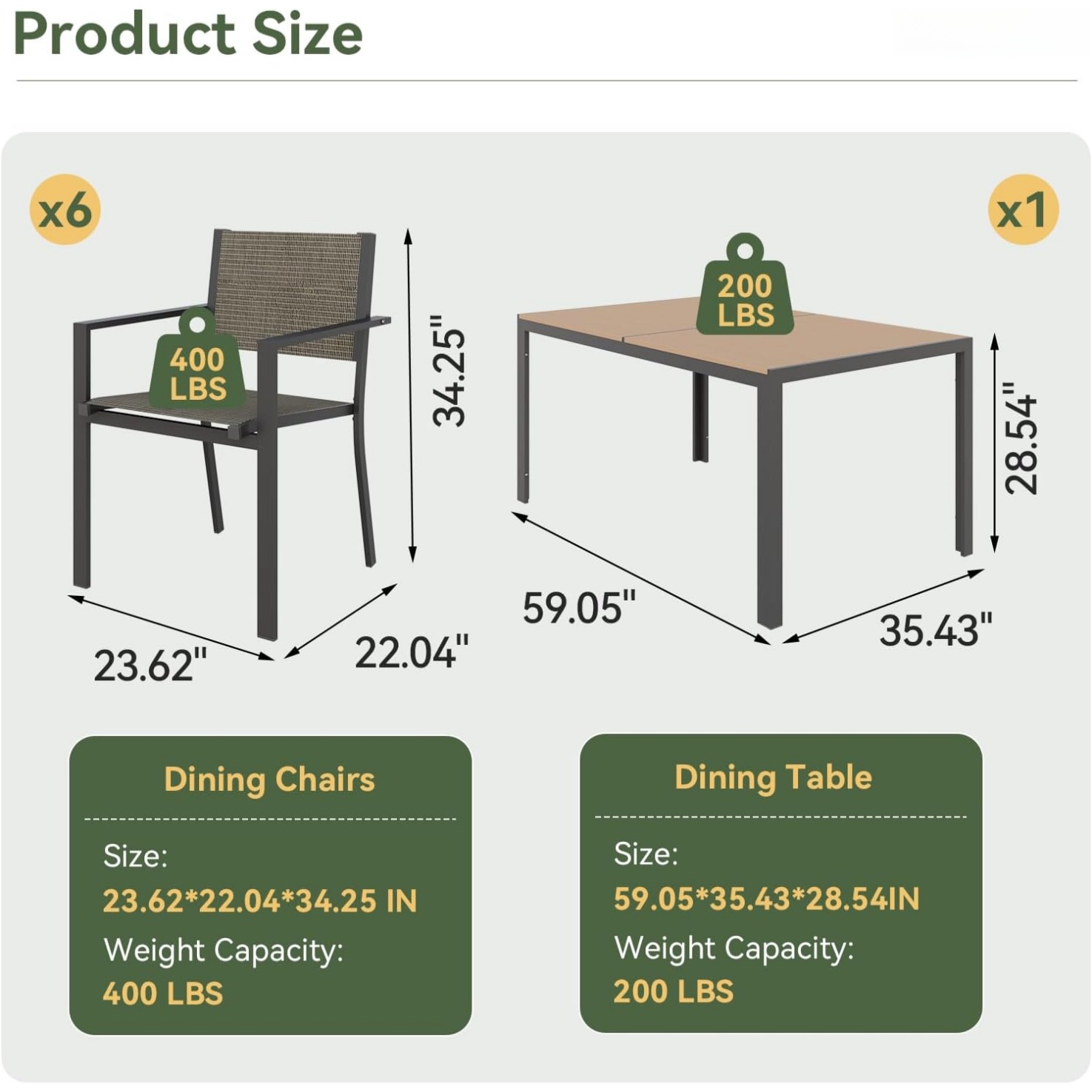 Aoxun 7 Piece Patio Dining Set - огляд і ціна Outdoor Furniture Ideas