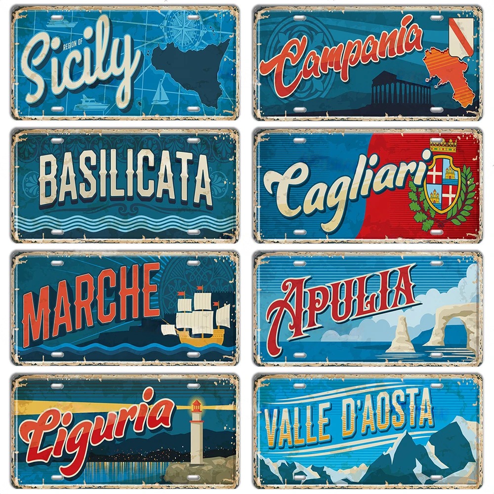 Italy Landmark Metal Sign Vint - огляд і ціна Outdoor Furniture Italy